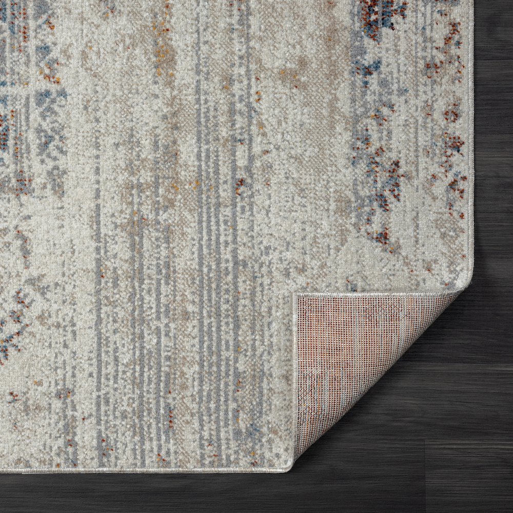 Lanham Durable Performance Area Rug Indoor in Gray/Multicolored, 5' x 7'. Picture 6