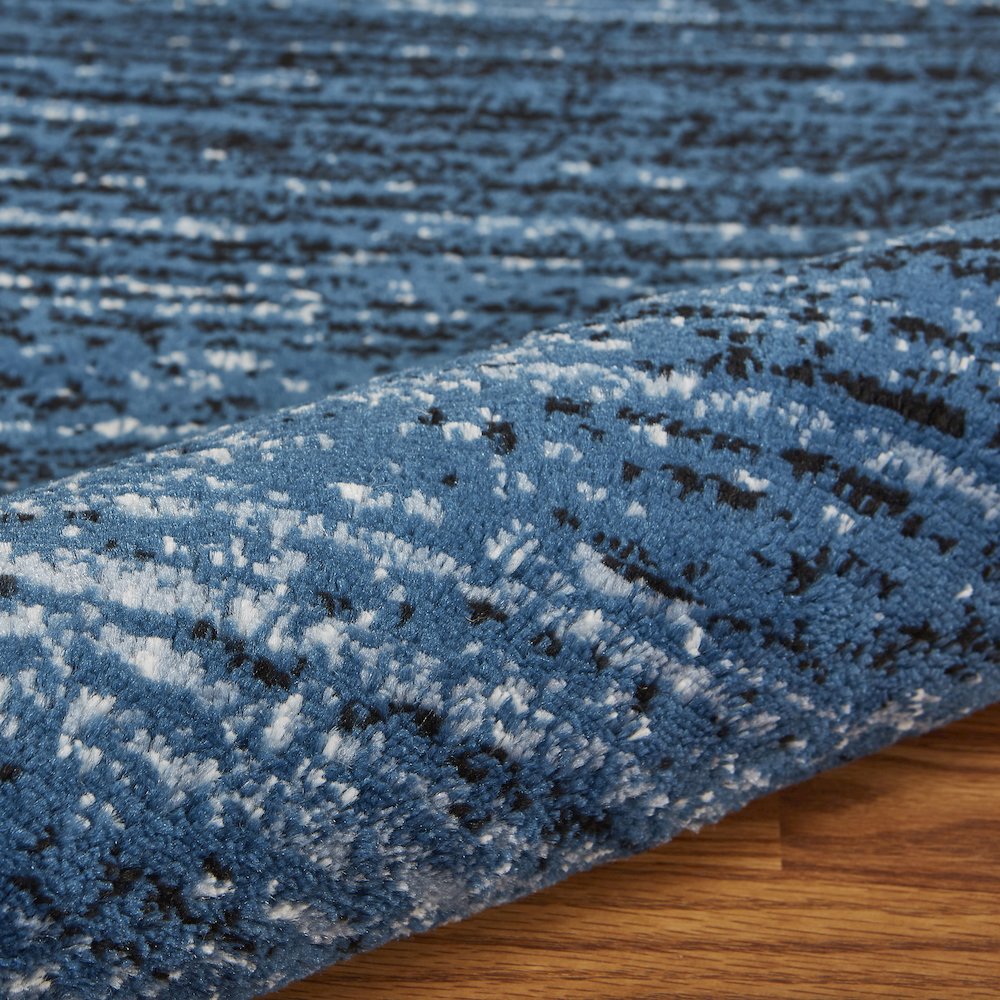 Matrix Olefin Area Rug Indoor in Blue/Black, 5'2" x 7'2". Picture 5