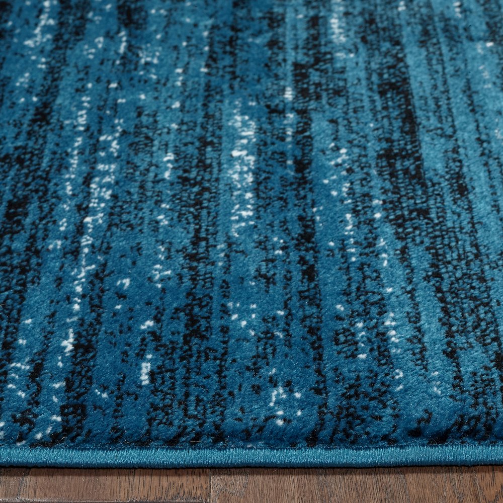 Matrix Olefin Area Rug Indoor in Blue/Black, 5'2" x 7'2". Picture 7