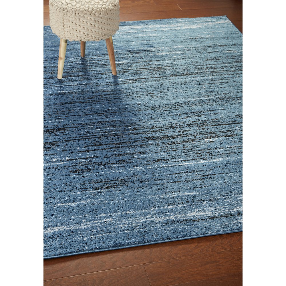 Matrix Olefin Area Rug Indoor in Blue/Black, 5'2" x 7'2". Picture 8