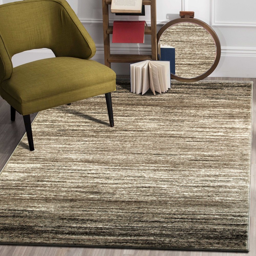 Matrix Olefin Area Rug Indoor in Beige/White, 5'2" x 7'2". Picture 9