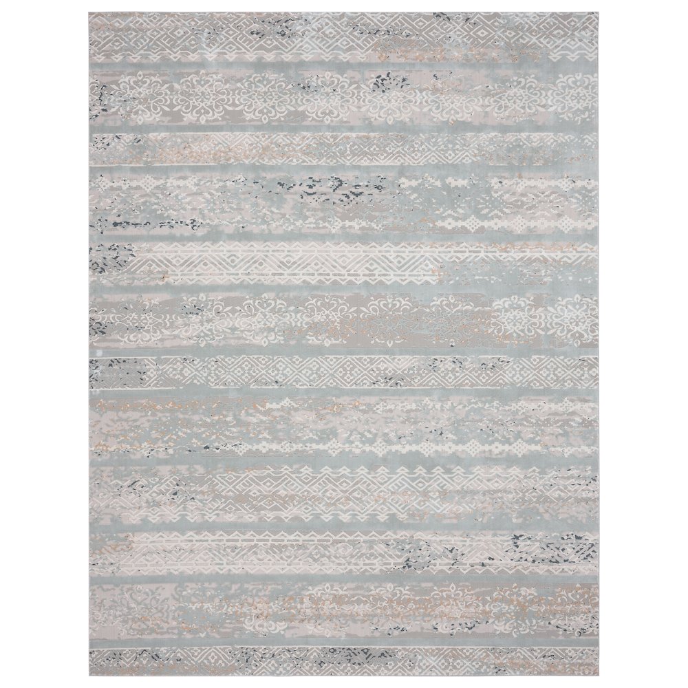 Michelle Durable Performance Area Rug Indoor in Blue/Cream, 7'10" x 9'10". Picture 1