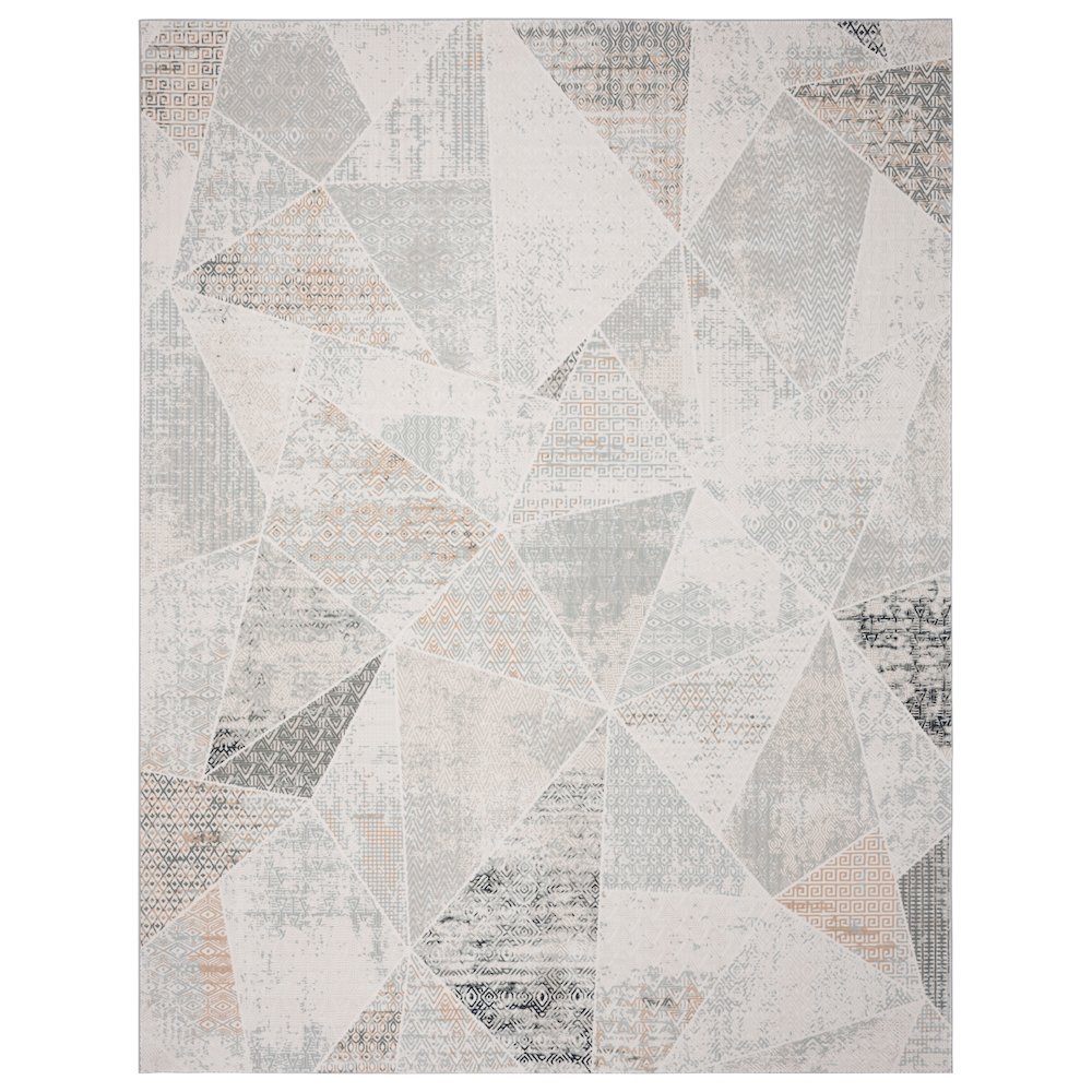 Michelle Durable Performance Area Rug Indoor in Cream/Gray, 1'10" x 3'. Picture 1