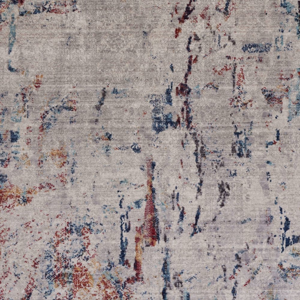 Mirage Durable Performance Area Rug Indoor in Gray/Multicolored, 2'2" x 7'7". Picture 3