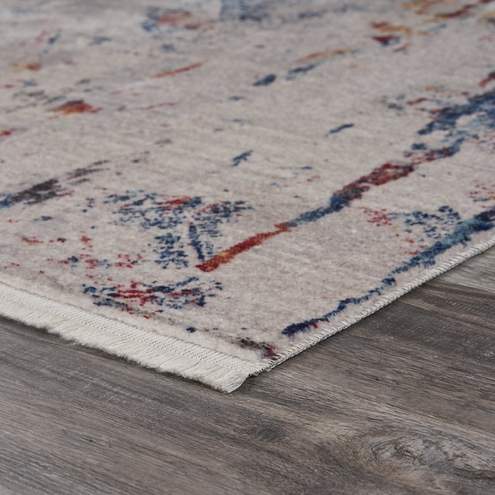 Mirage Durable Performance Area Rug Indoor in Gray/Multicolored, 2'2" x 7'7". Picture 4