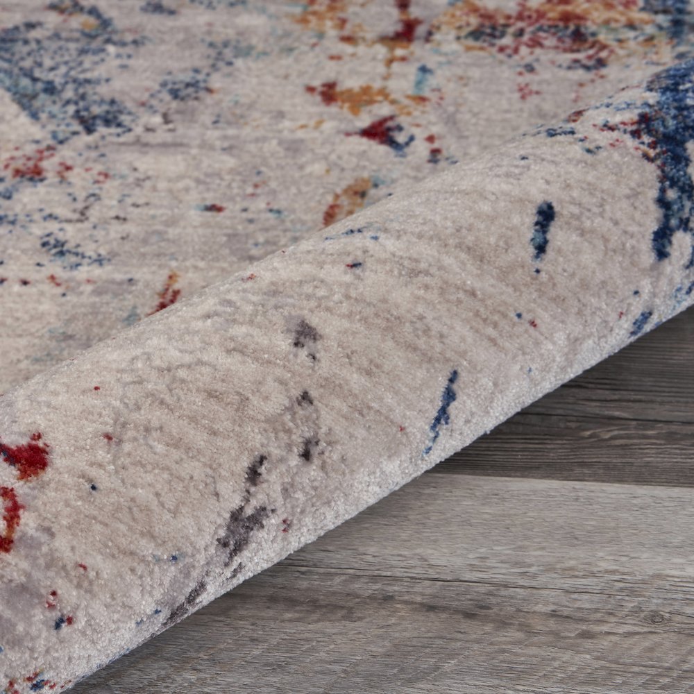 Mirage Durable Performance Area Rug Indoor in Gray/Multicolored, 2'2" x 7'7". Picture 6