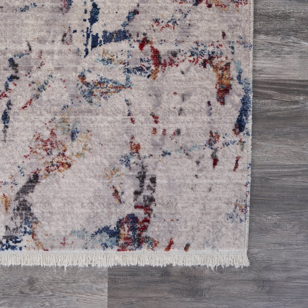 Mirage Durable Performance Area Rug Indoor in Gray/Multicolored, 2'2" x 7'7". Picture 7