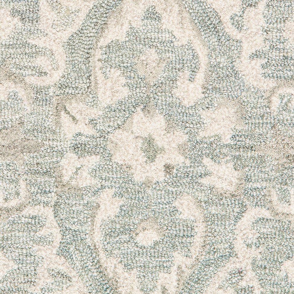 Modern Traditions Wool Area Rug Indoor in Green/Gray, 5' x 7'9". Picture 2