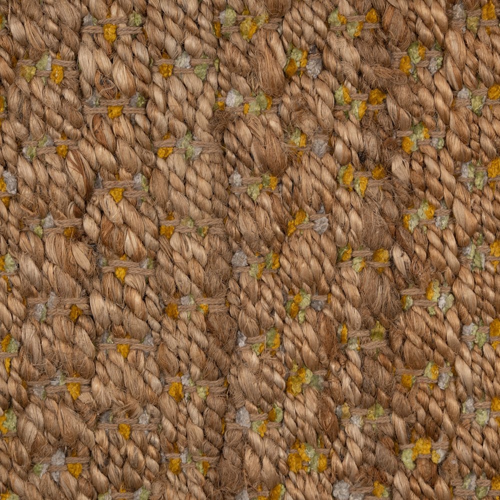 Natural Fiber Jute Blend Area Rug Indoor in Tan/Green, 5' x 7'9". Picture 4
