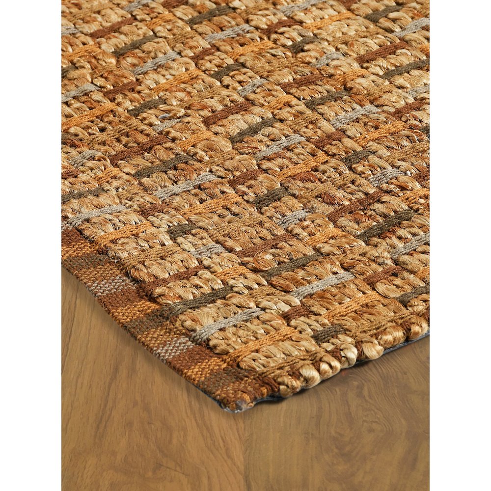 Natural Fiber Jute Blend Area Rug Indoor in Tan/Brown, 9' x 12'. Picture 3