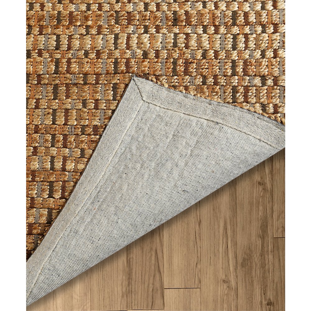 Natural Fiber Jute Blend Area Rug Indoor in Tan/Brown, 9' x 12'. Picture 4