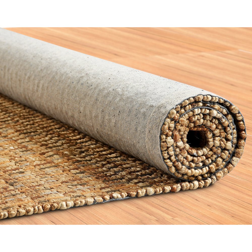 Natural Fiber Jute Blend Area Rug Indoor in Tan/Brown, 9' x 12'. Picture 5