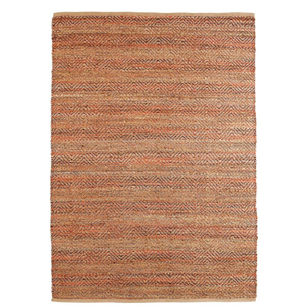 Natural Fiber Cotton Canvas Area Rug Indoor in Tan/Red, 7'9" x 9'9". Picture 1