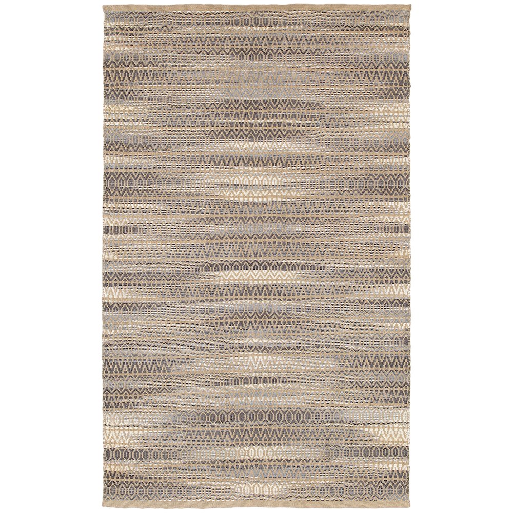 Natural Fiber Cotton Canvas Area Rug Indoor in Tan/Gray, 5' x 7'9". Picture 1