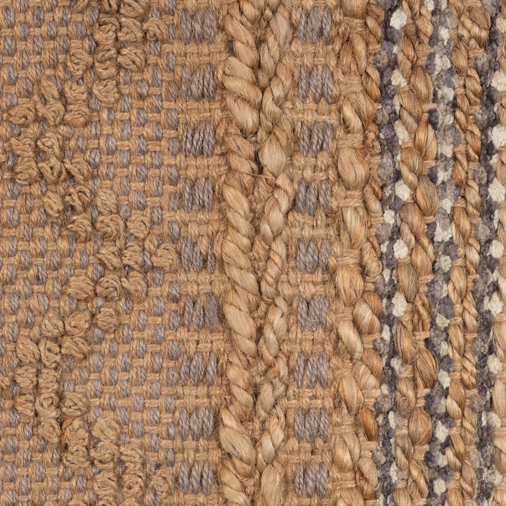 Natural Fiber Cotton Canvas Area Rug Indoor in Gray/Tan, 5' x 7'9". Picture 3