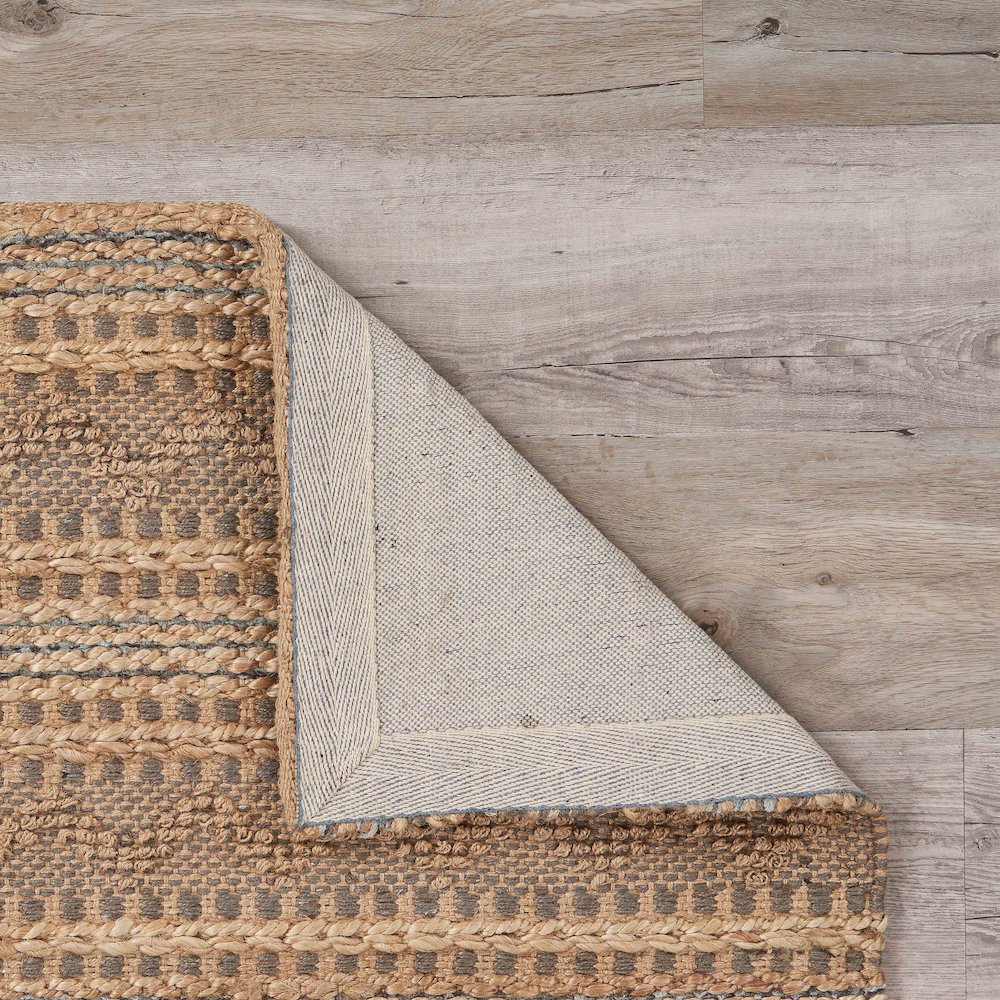 Natural Fiber Cotton Canvas Area Rug Indoor in Gray/Tan, 5' x 7'9". Picture 7
