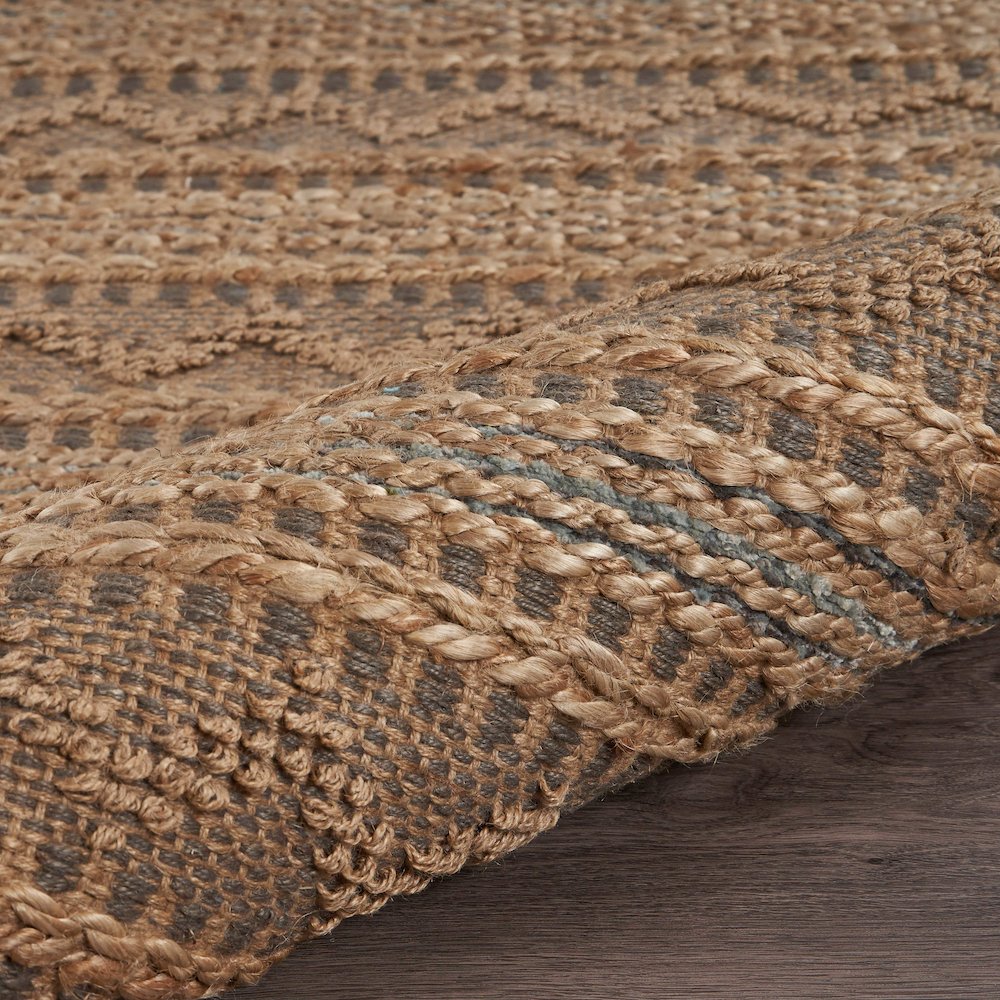 Natural Fiber Cotton Canvas Area Rug Indoor in Gray/Tan, 5' x 7'9". Picture 6