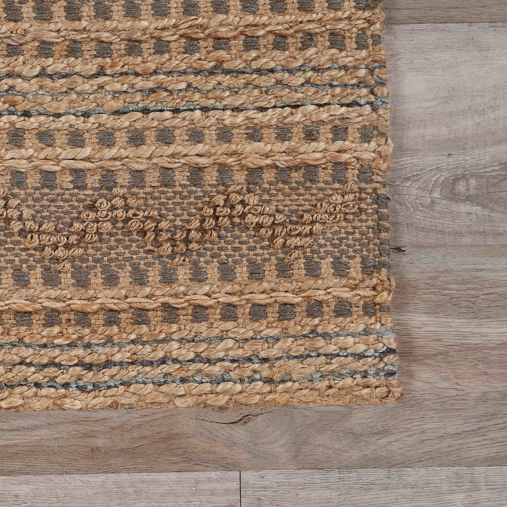 Natural Fiber Cotton Canvas Area Rug Indoor in Gray/Tan, 5' x 7'9". Picture 4