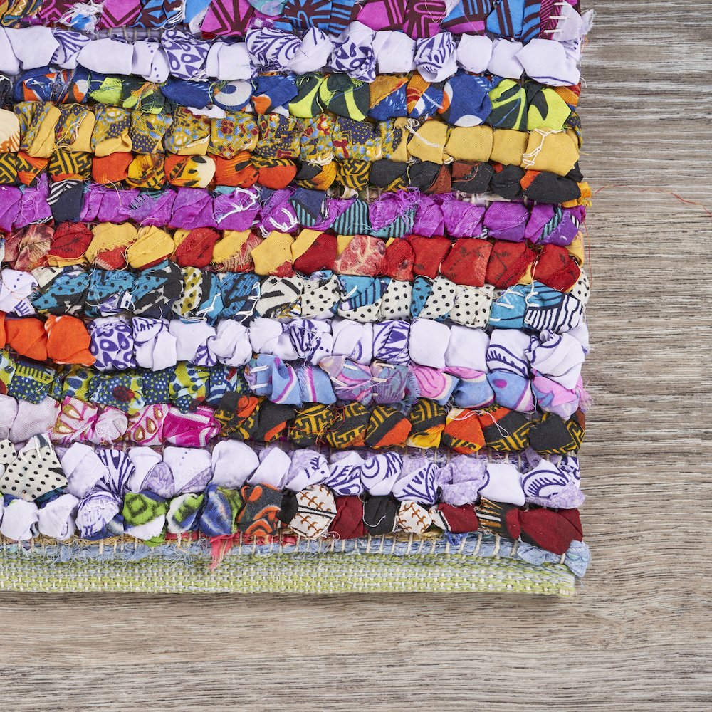 Natural Fiber Jute Blend Area Rug Indoor in Multicolored, 3' x 5'. Picture 6