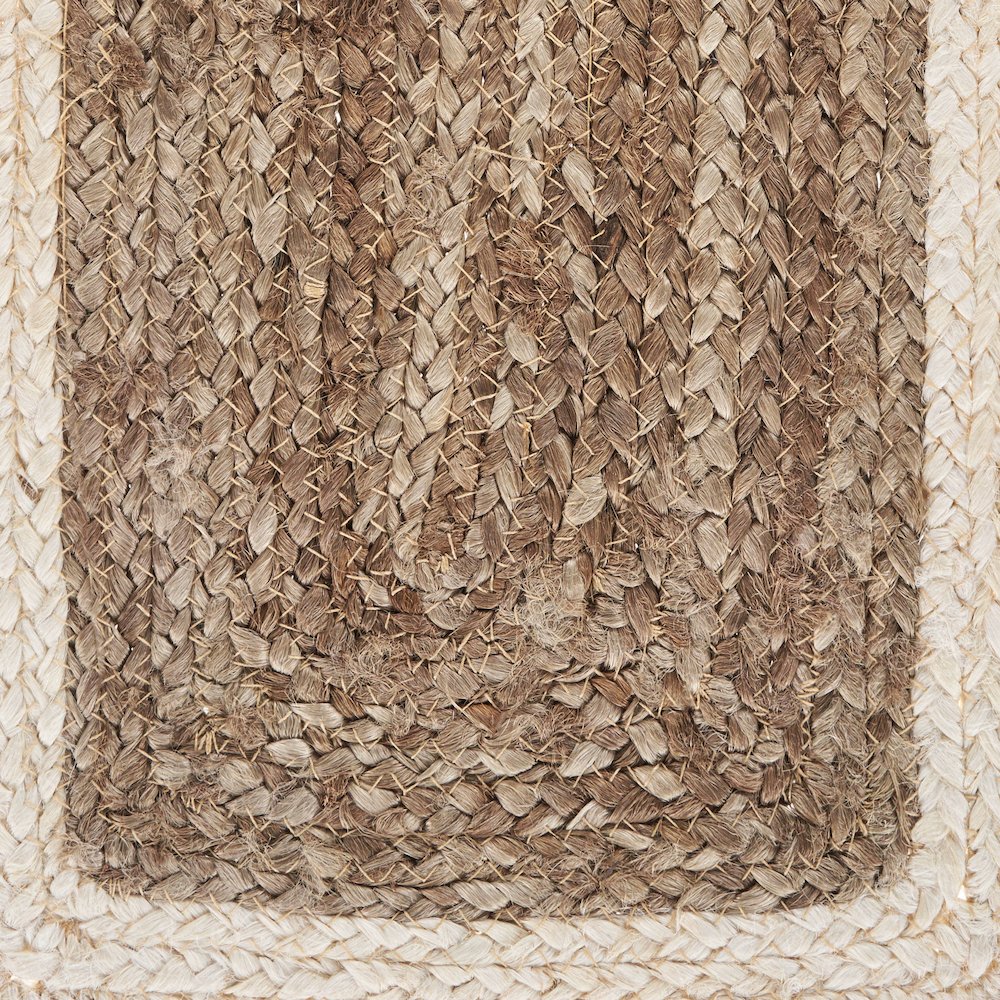 Classic Jute Set of 4 Table Top Placemat in Tan/White,  1'1" x 1'7". Picture 5