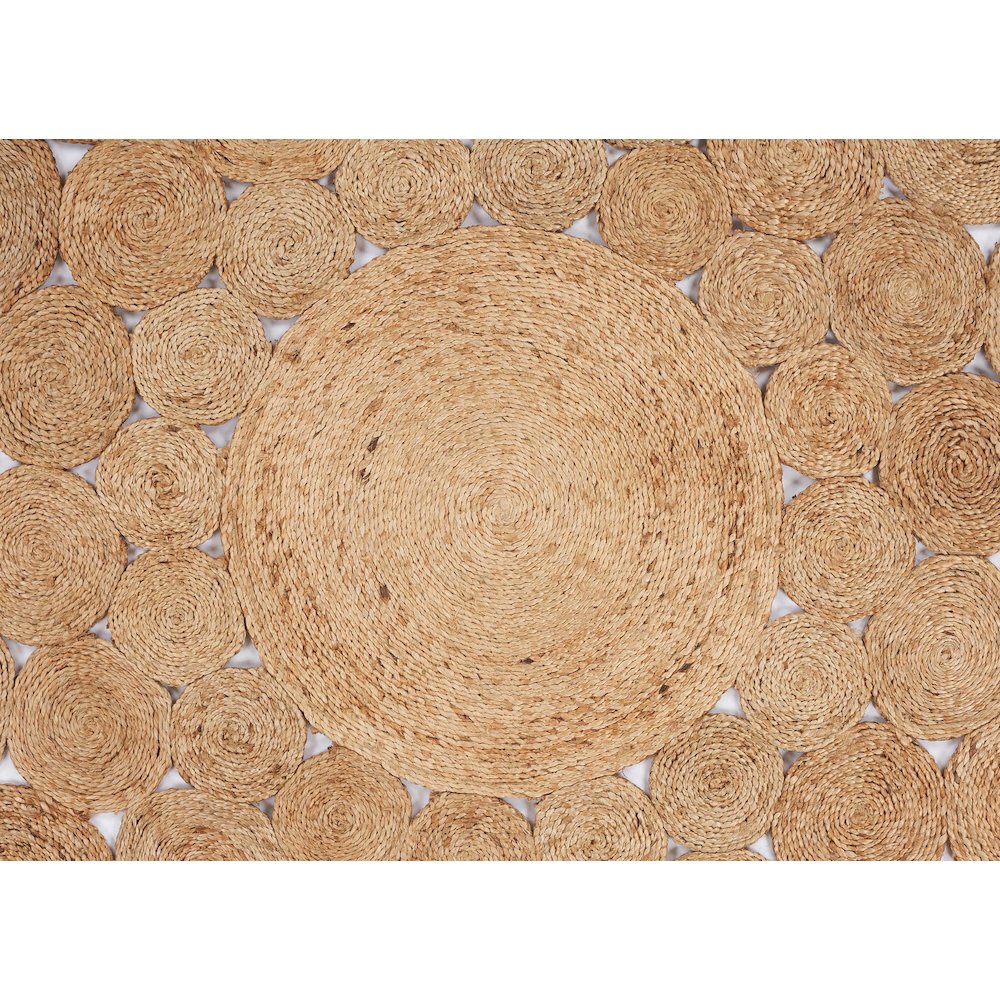 Boutique Jute Jute Area Rug Indoor in Tan/Brown, 4' Round. Picture 3