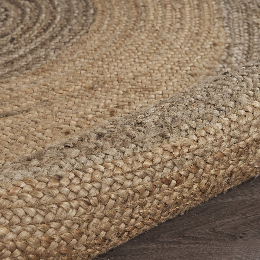 Boutique Jute Jute Area Rug Indoor in Tan/Brown, 4' Round. Picture 4