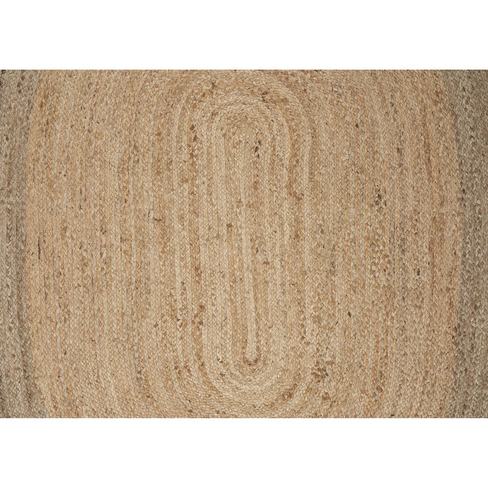 Boutique Jute Jute Area Rug Indoor in Tan/Brown, 5' x 7' Oval. Picture 7