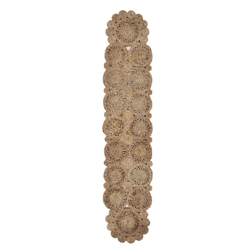 Detailed Braided Jute Table Runner. Picture 1