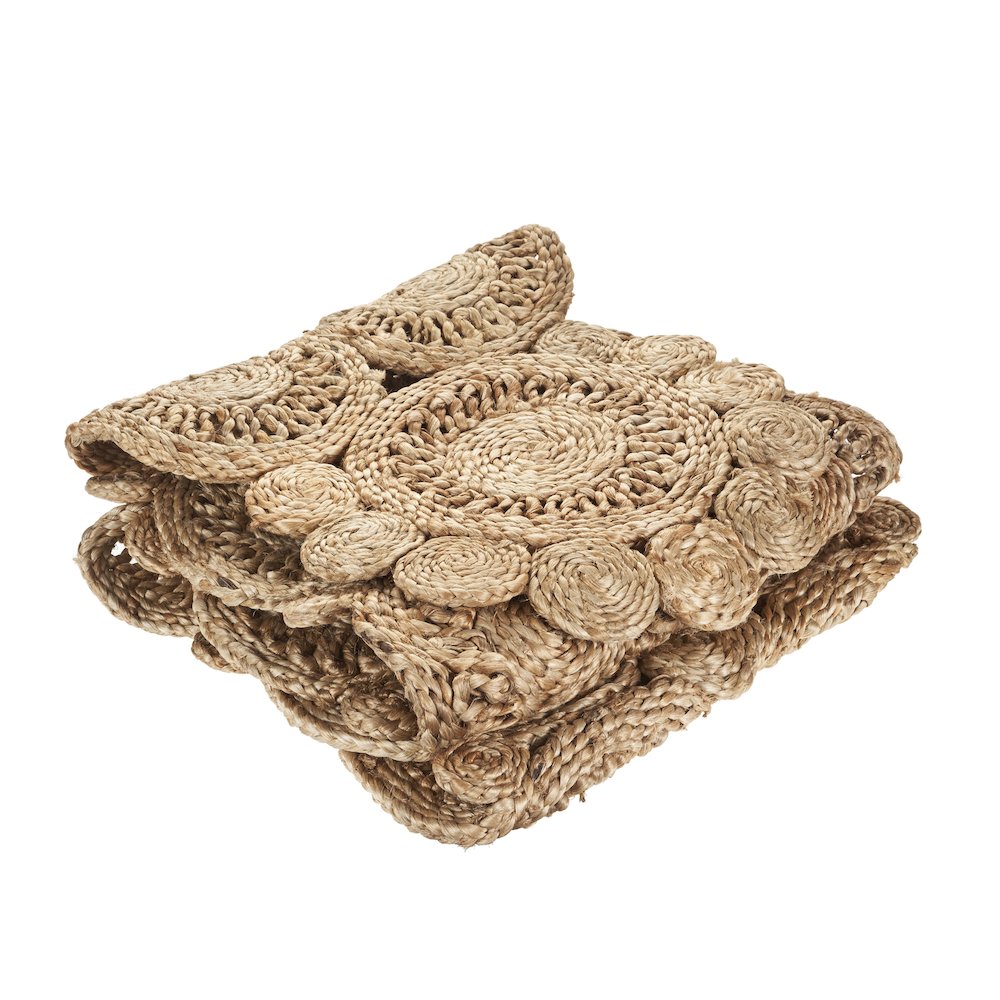 Detailed Braided Jute Table Runner. Picture 3