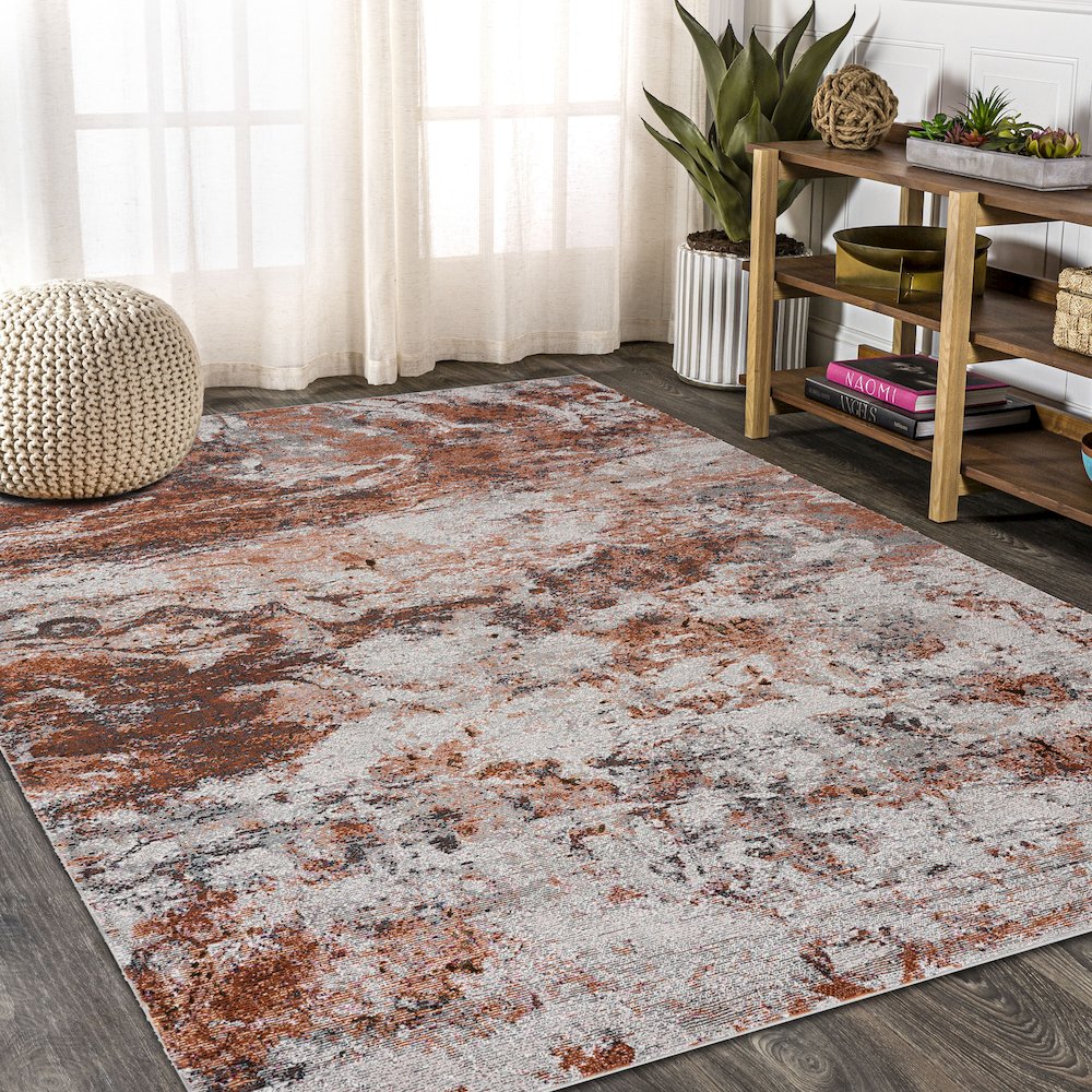 Nimbus Abstract Mojave Meteorite Area Rug. Picture 8
