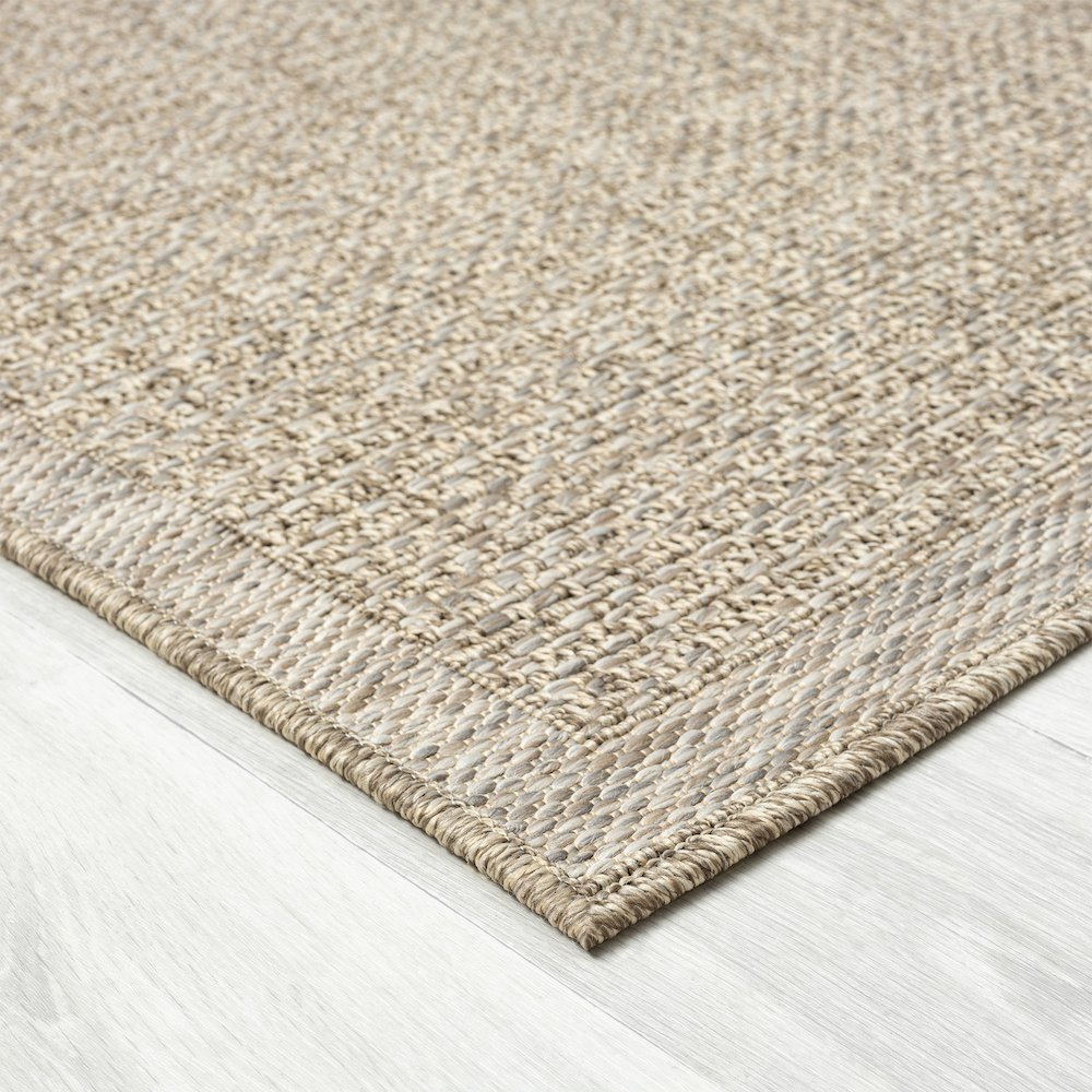 Oslo Modern Solid Brown Indoor Outdoor Area Rug. Picture 3