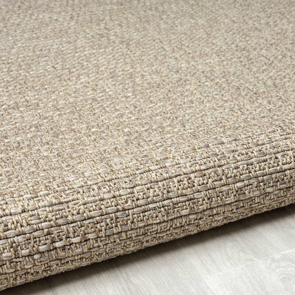 Oslo Modern Solid Brown Indoor Outdoor Area Rug. Picture 4