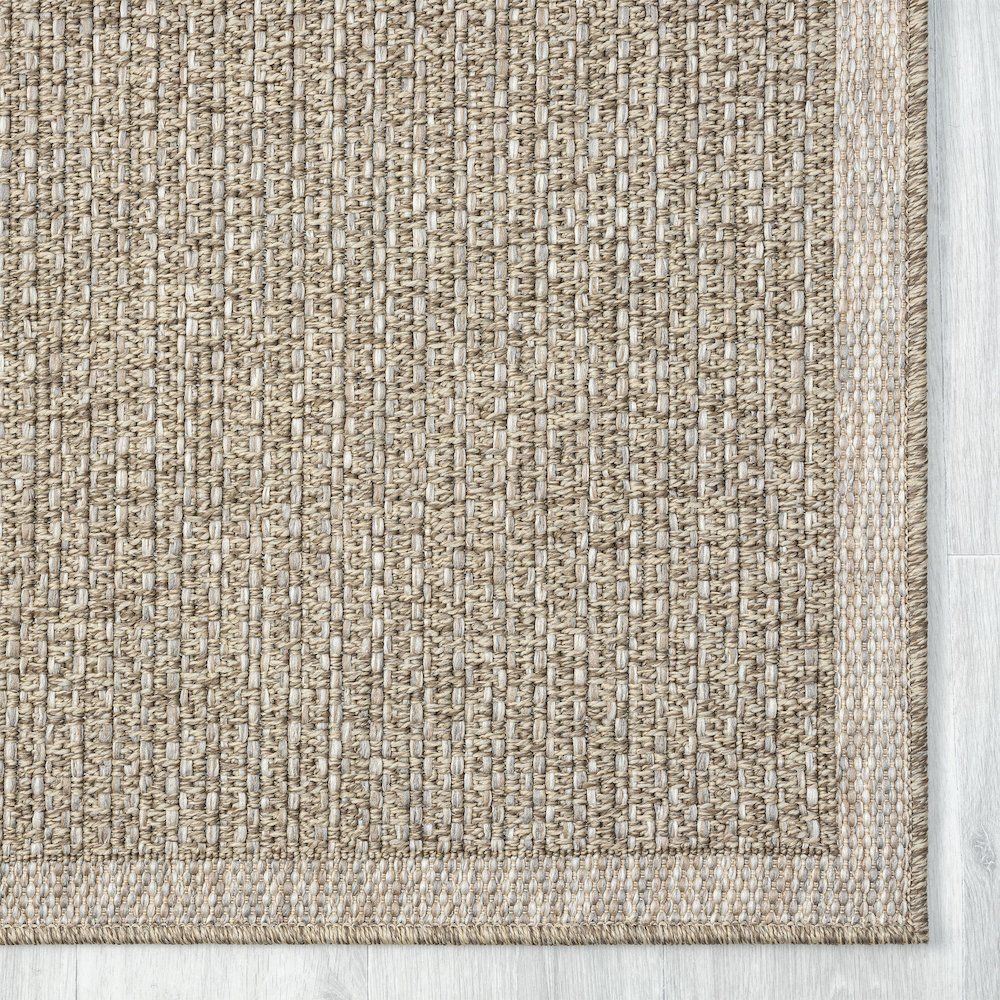 Oslo Modern Solid Brown Indoor Outdoor Area Rug. Picture 5
