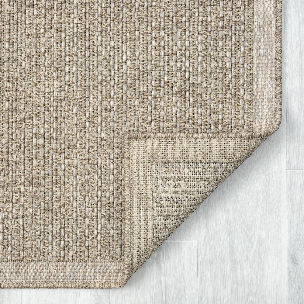 Oslo Modern Solid Brown Indoor Outdoor Area Rug. Picture 6