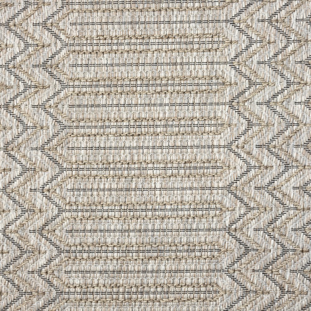 Oslo Modern Chevron Brown Indoor Outdoor Area Rug. Picture 7