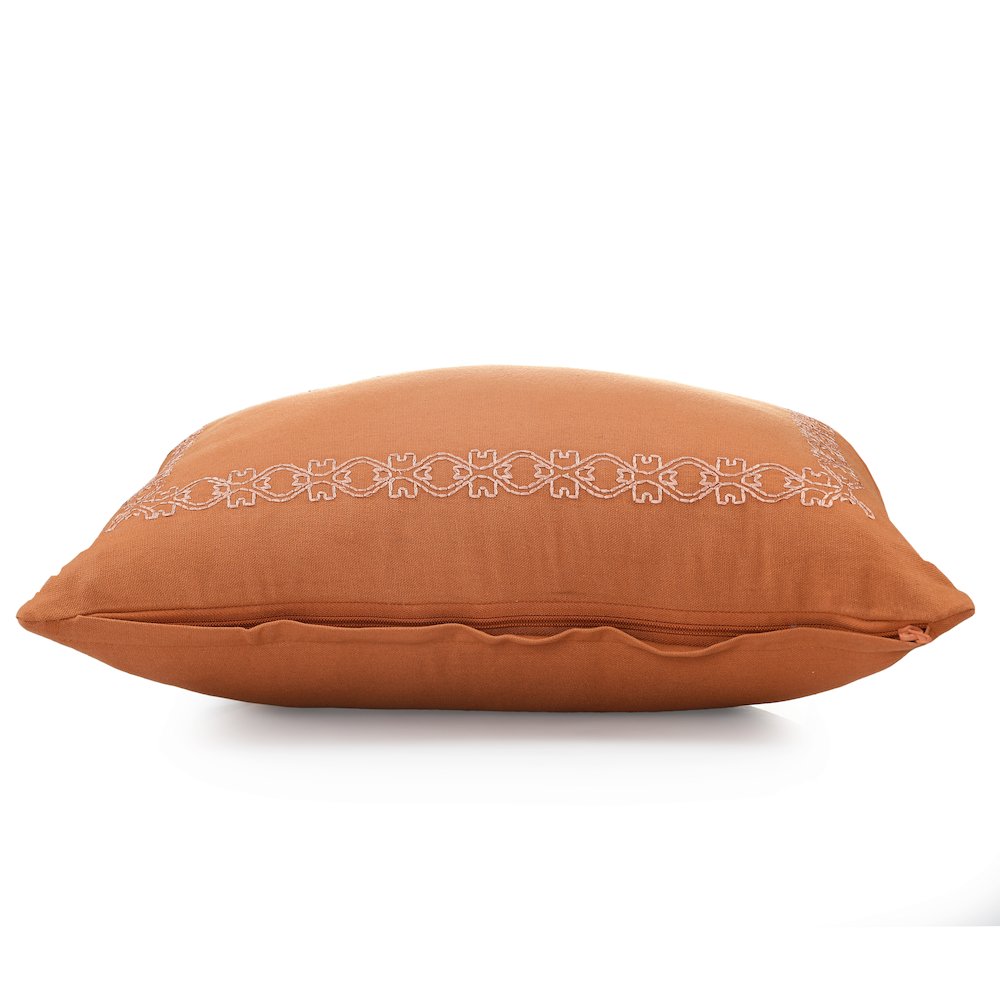 Dainty and Delicate Embroidered Border Throw Pillow. Picture 5