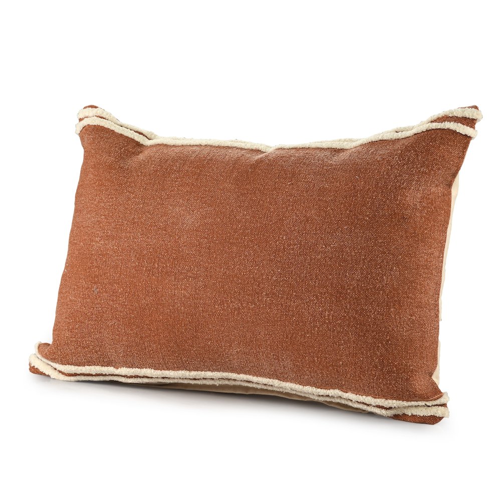 Evette Rios Rory Soft Striped Cinnamon Lumbar Throw Pillow. Picture 9