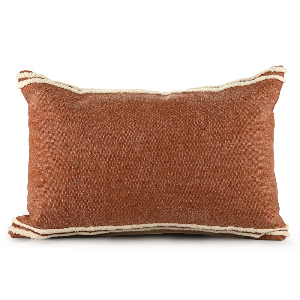 Evette Rios Rory Soft Striped Cinnamon Lumbar Throw Pillow. Picture 2