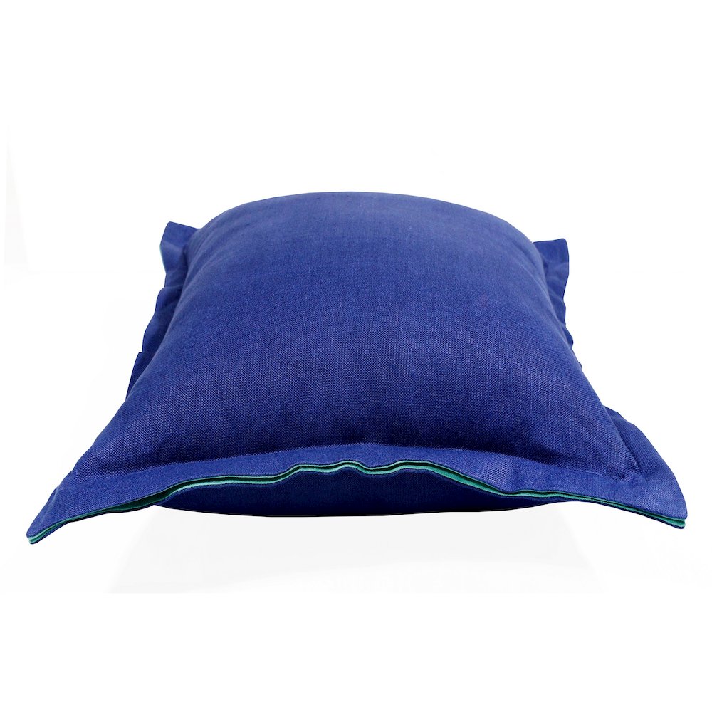 Estate Linen Poly Filled Pillow in Blue/Green, 20" x 20". Picture 5
