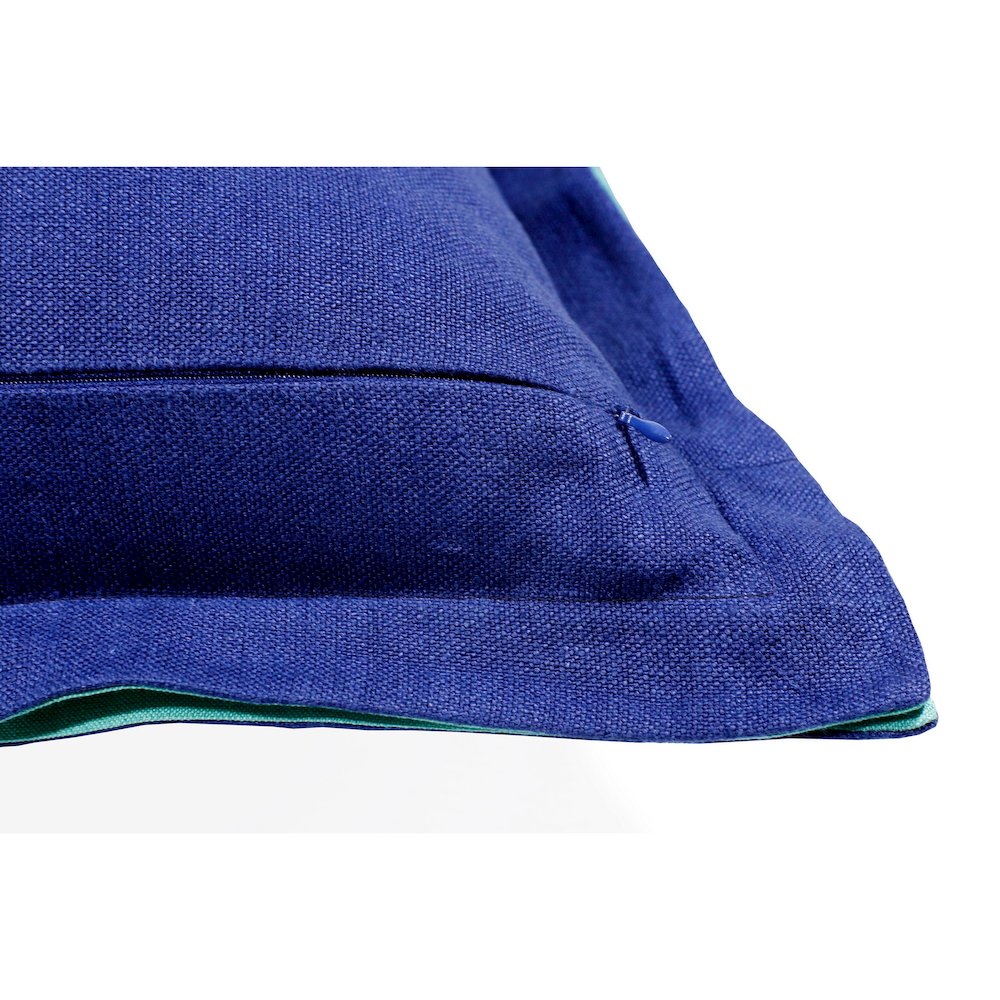 Estate Linen Poly Filled Pillow in Blue/Green, 20" x 20". Picture 8