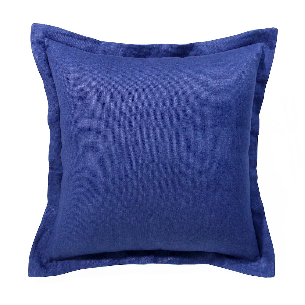 Estate Linen Poly Filled Pillow in Blue/Green, 20" x 20". Picture 1