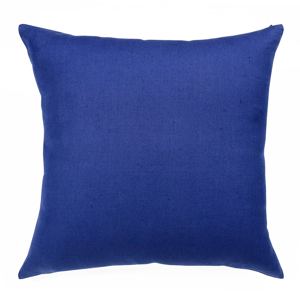 Estate Linen Poly Filled Pillow in Blue, 20" x 20". Picture 6
