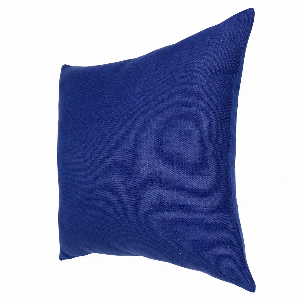 Estate Linen Poly Filled Pillow in Blue, 20" x 20". Picture 8
