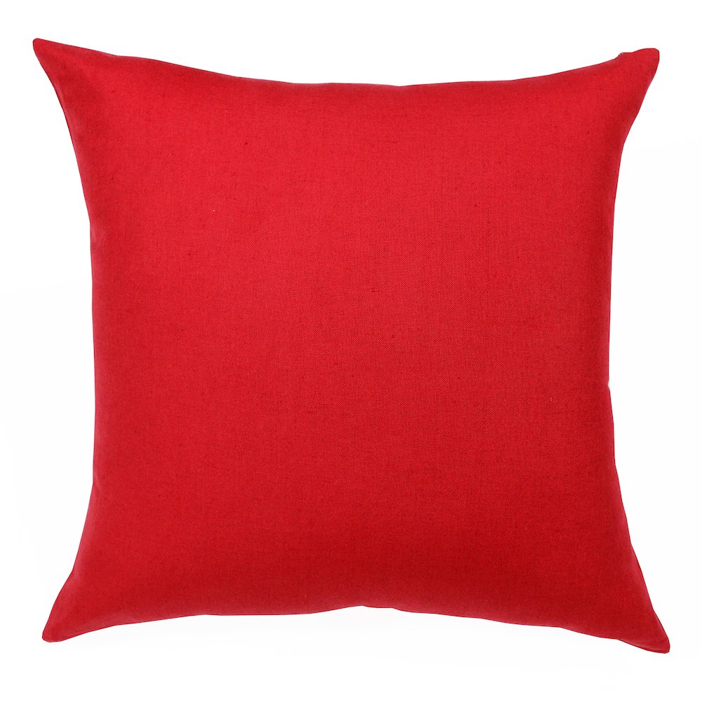 Estate Linen Poly Filled Pillow in Red, 20" x 20". Picture 6