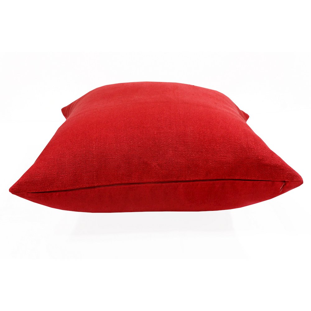 Estate Linen Poly Filled Pillow in Red, 20" x 20". Picture 5