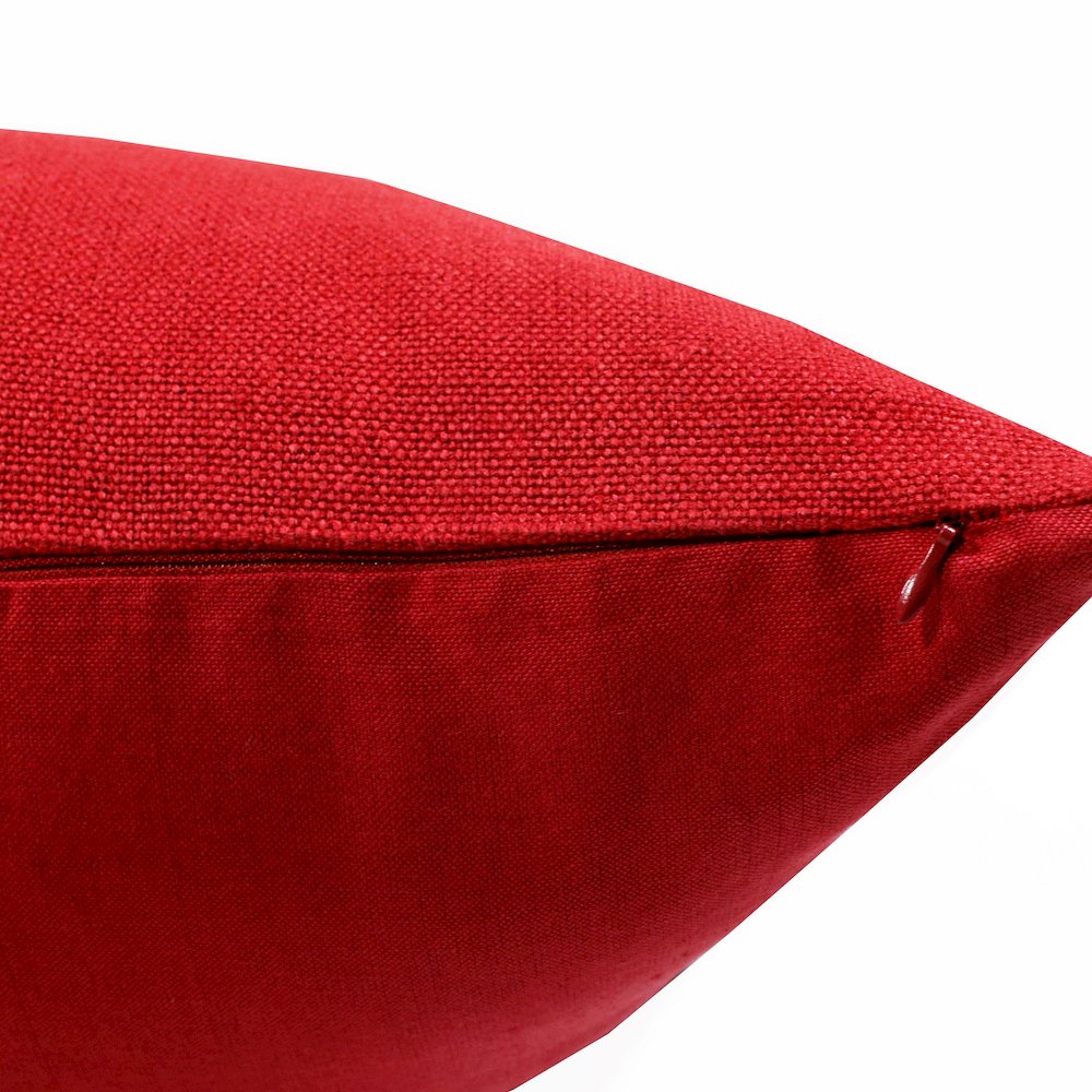 Estate Linen Poly Filled Pillow in Red, 20" x 20". Picture 4
