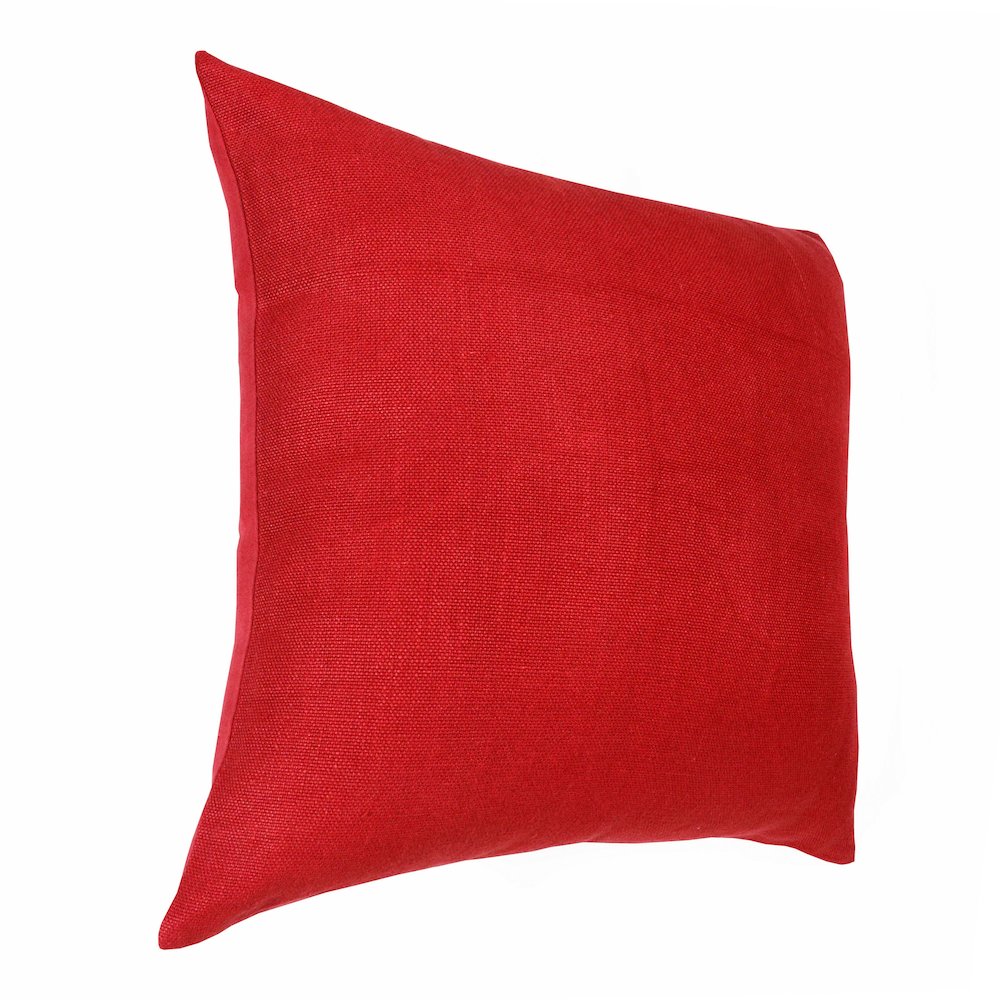 Estate Linen Poly Filled Pillow in Red, 20" x 20". Picture 3