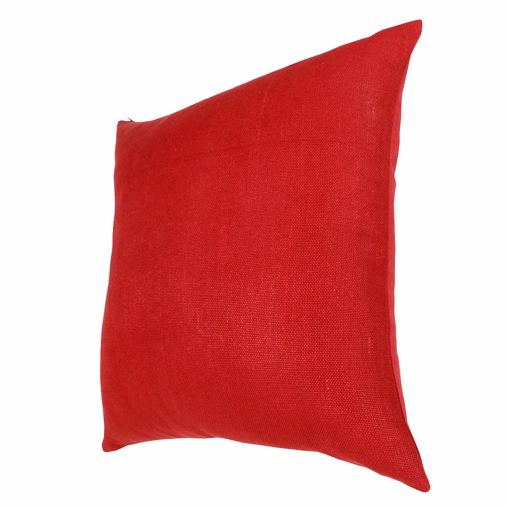 Estate Linen Poly Filled Pillow in Red, 20" x 20". Picture 8