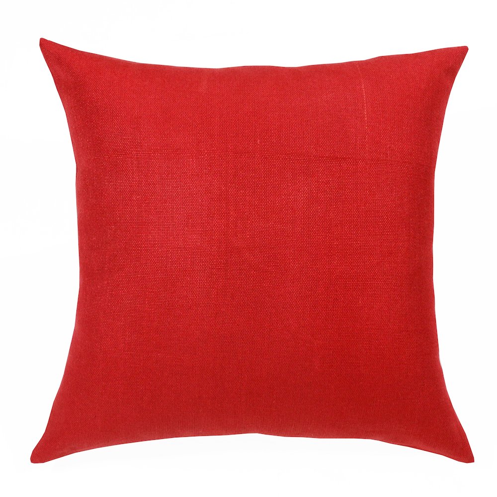 Estate Linen Poly Filled Pillow in Red, 20" x 20". Picture 1