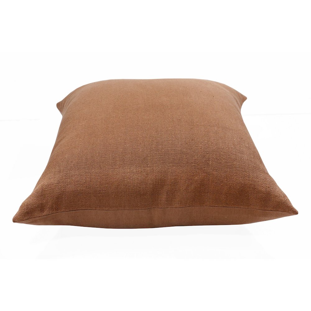 Estate Linen Poly Filled Pillow in Brown, 20" x 20". Picture 5